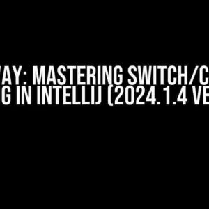 Fold Away: Mastering Switch/Case Line Folding in IntelliJ (2024.1.4 Version)