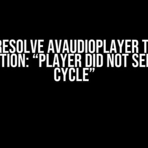 How to Resolve AVAudioPlayer Throwing Exception: “Player Did Not See an IO Cycle”