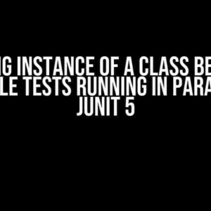 Sharing Instance of a Class between Multiple Tests Running in Parallel in JUnit 5