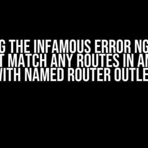 Solving the Infamous Error NG04002: Cannot Match Any Routes in Angular with Named Router Outlet