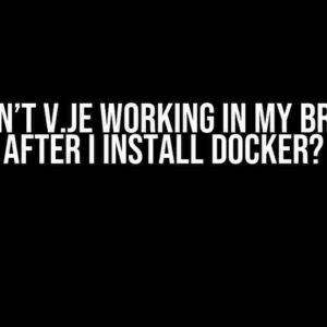 Why isn’t v.je Working in My Browser After I Install Docker?